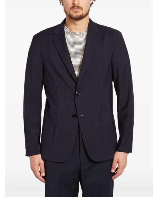 Barena Blue Single-Breasted Blazer for men