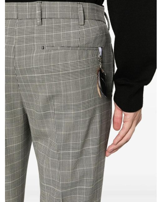 PT Torino Karierte Slim-Fit-Hose in Gray für Herren