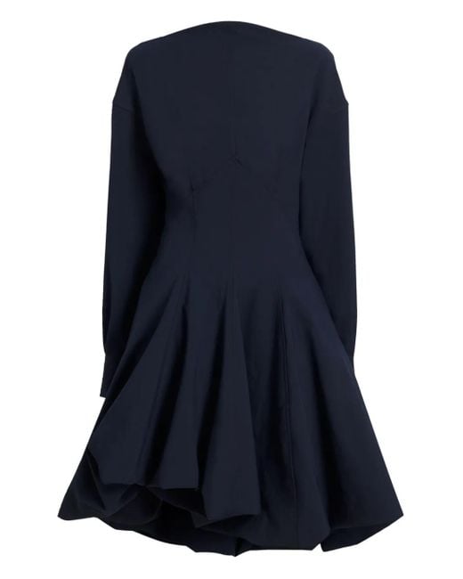 proenza schouler asymmetric dress Royal Blue Off S Shirred Ruffle Maxi Dress – Aquarius Brand main image 1