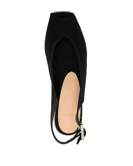 Castaner Black Dosalia Peep-Toe Espadrilles