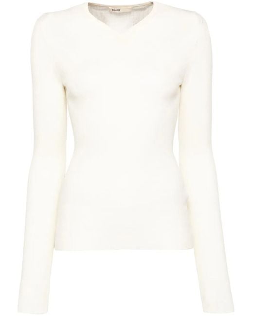 Khaite White Tania Top