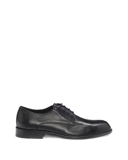 Boss White Logo-Deed Derby Shoes for men