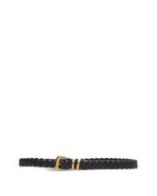 Brunello Cucinelli White Braided Leather Belt for men