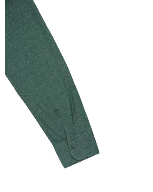 Majestic Filatures Green Long-Sleeve Button-Up Shirt for men