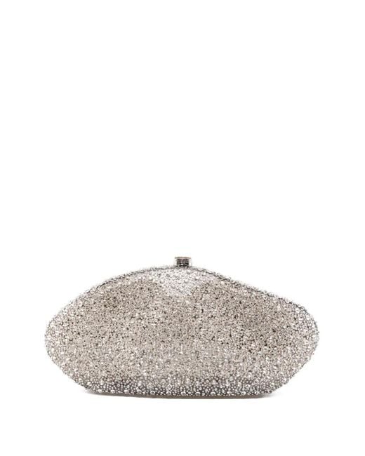 Cult Gaia Gray Caldera Embellished Clutch Bag