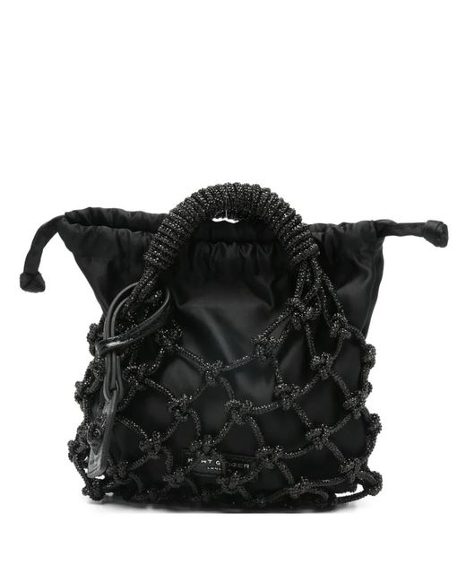 Kurt Geiger Black Macramé Mini Bag