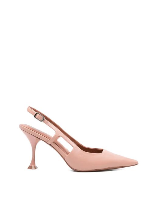 Lola Cruz Pink Rhina Pointed-Toe Slingback Sandals