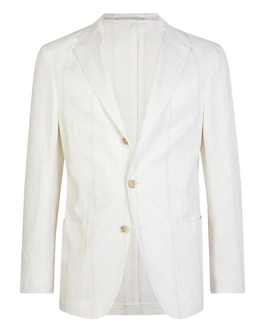 Single-Breasted Blazer Eleventy de hombre de color White