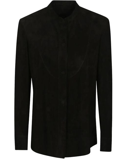 Salvatore Santoro スエード シャツ Black