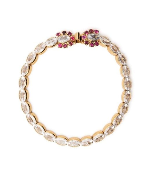 Gas Bijoux Metallic Riviera Crystal-embellished Tennis Bracelet