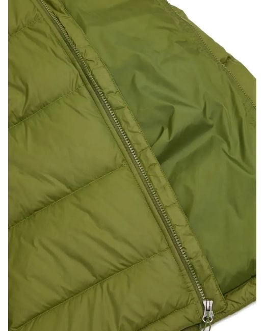 The North Face Green Quilted-Design Zip-Fastening Jacket for men