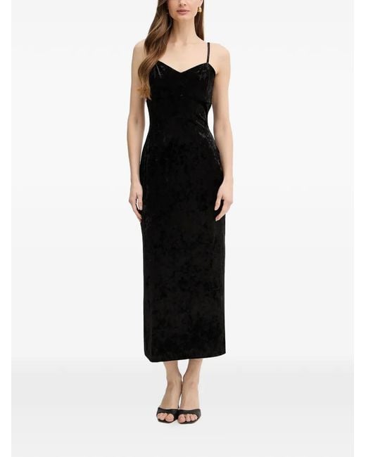 Guess Black Robe Mi-Longue À Détail De Sangle