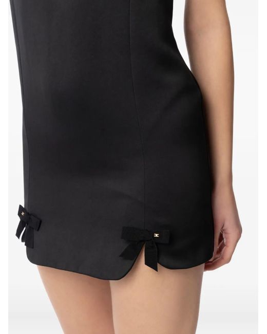 Elisabetta Franchi Halter-neck Bow-detail Dress Black