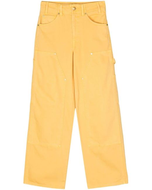 Ulla Johnson Yellow Straight-Leg-Jeans mit hohem Bund