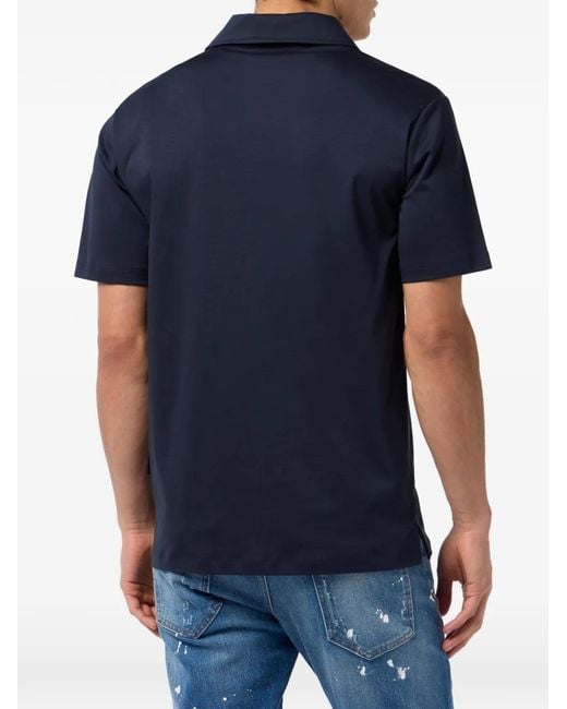 Philipp Plein Blue Logo Polo Shirt for men