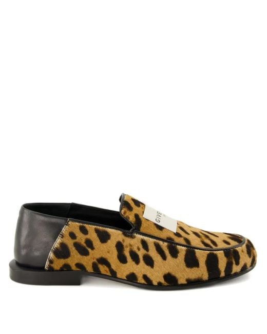 Givenchy Black Loafer mit Leoparden-Print