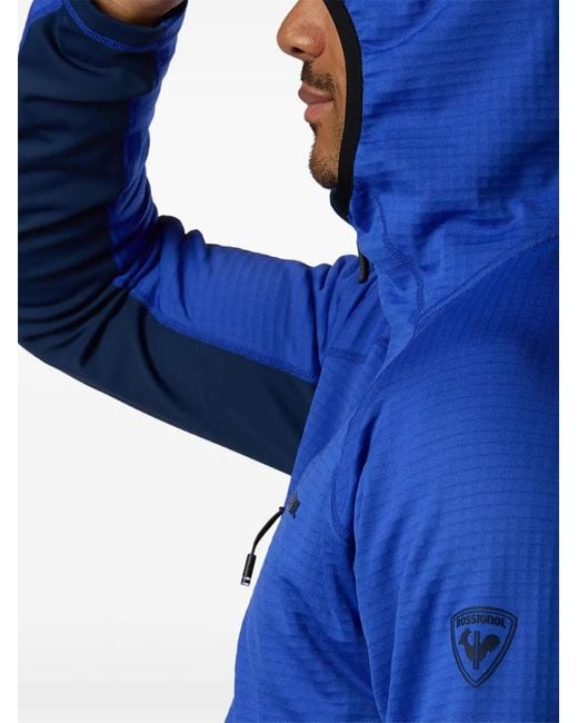 Rossignol Blue Blackside Full-Zip Hooded Fleece for men