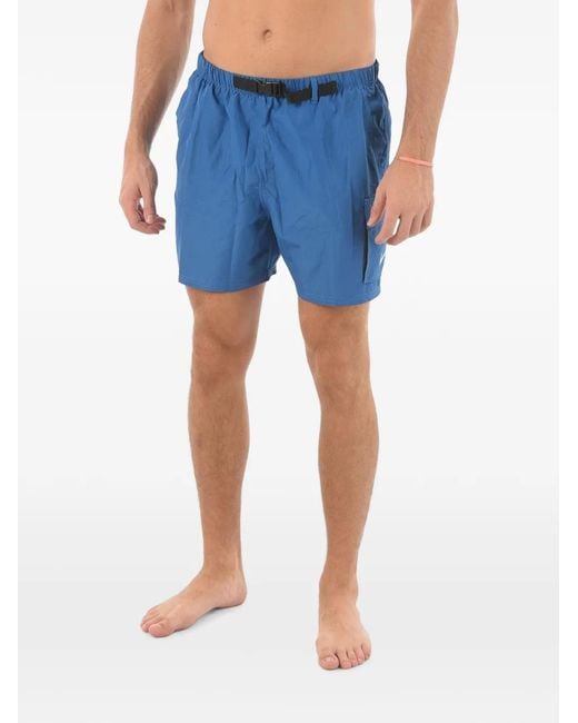 Nike Blue Logo-Print Cargo Swim Sorts for men