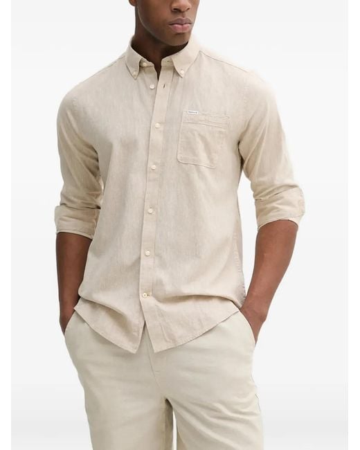 Barbour Natural Nelson Long-Sleeve Shirt for men