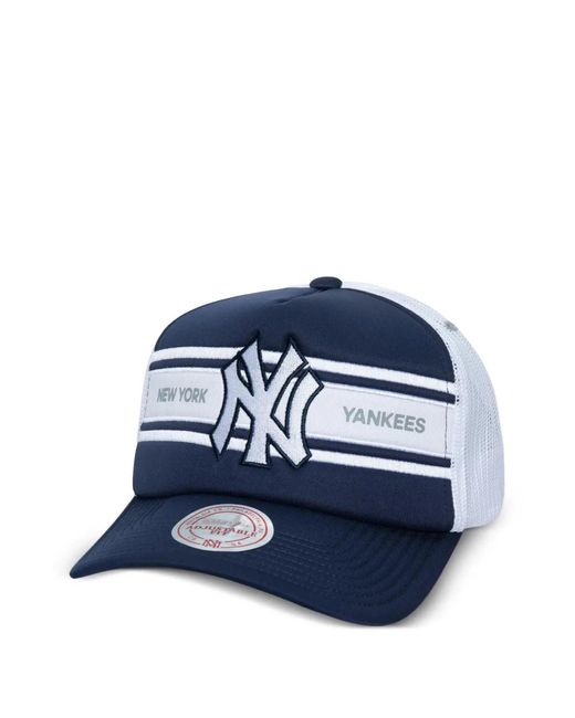 Mitchell & Ness Blue New York Yankees Mlb Sideline Trucker Baseball Cap for men