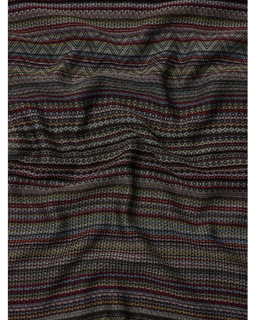 Paul Smith Gray Striped Scarf for men