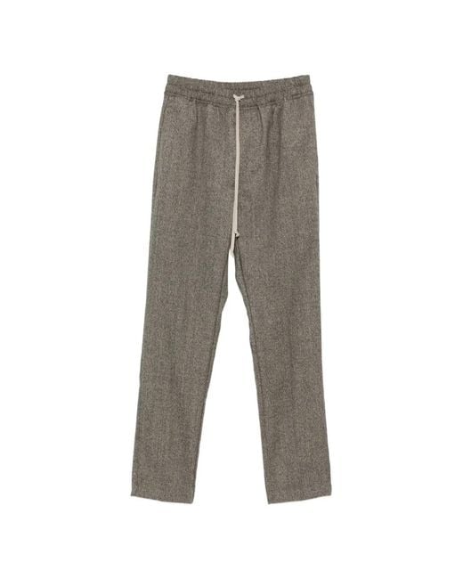 Rick Owens Gray Drawstring-Waist Track Pants for men