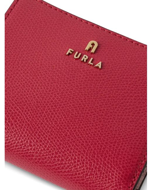 Furla Red Camelia Grained-Leather Wallet