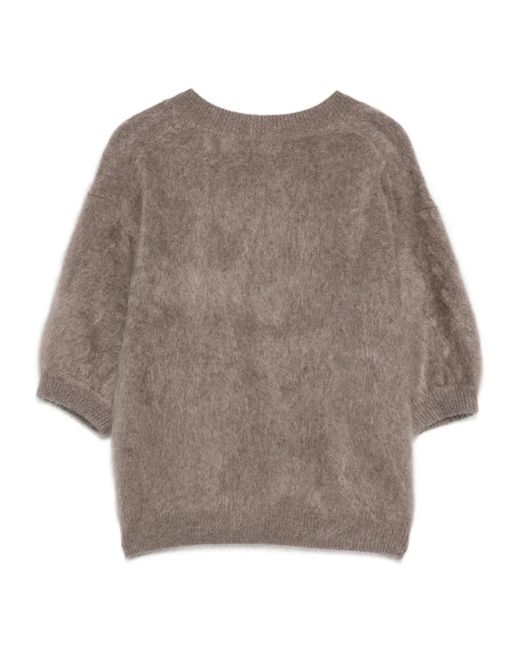 Lisa Yang Natural Crew-Neck Top
