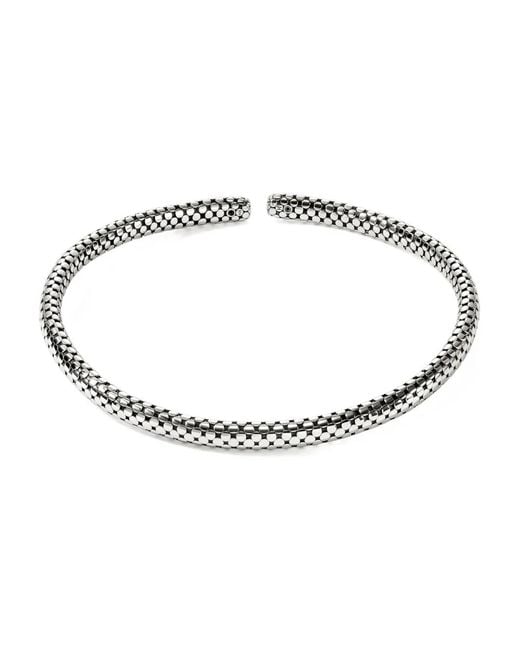John Hardy Metallic Sterling Dot Collar Necklace