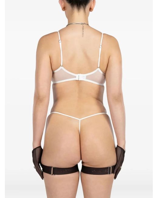 Zhilyova White The Tara Floral-Lace Bra