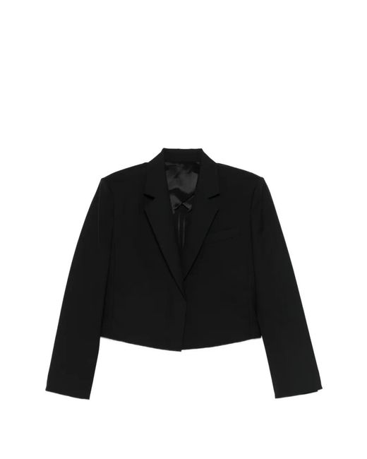 Juun.J Black Cropped Blazer
