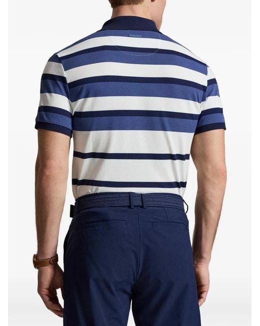 Ralph Lauren Blue Striped Short-Sleeve Polo Shirt for men