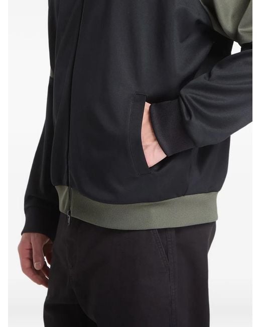 Fred Perry Gray Logo-Tape Zip-Up Jacket for men