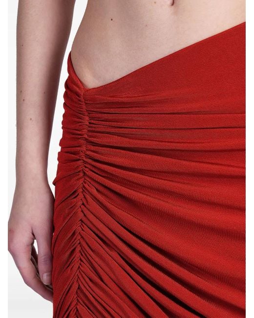 Magda Butrym Red Asymmetric Skirt