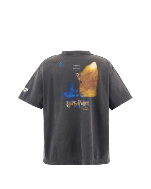 SAINT Mxxxxxx Gray Harry Potter Graphic-Print T-Shirt for men