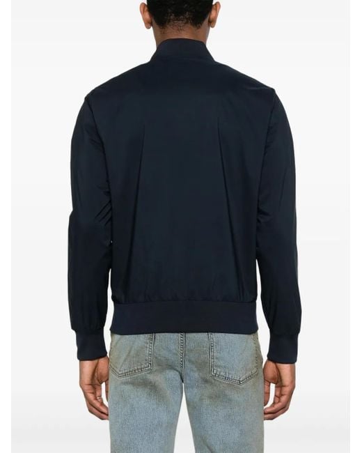 Calvin Klein Blue Logo-Print Bomber Jacket for men