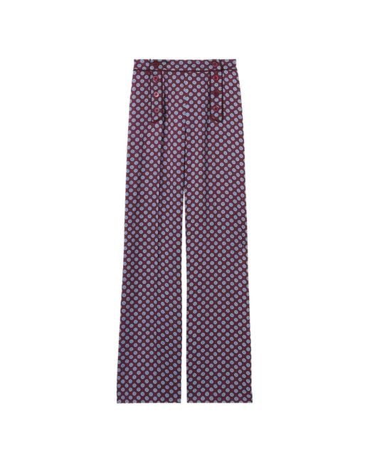 Claudie Pierlot Purple Pantalon Sailor