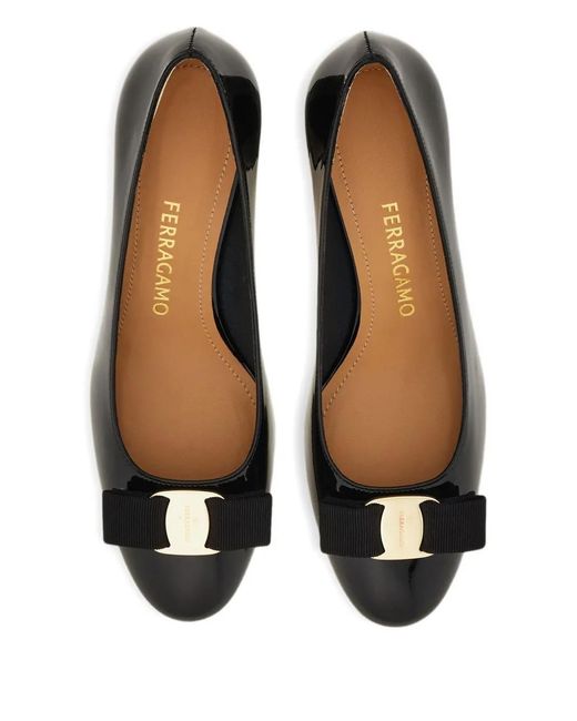 Ferragamo Black Vara Bow-Detail Pumps