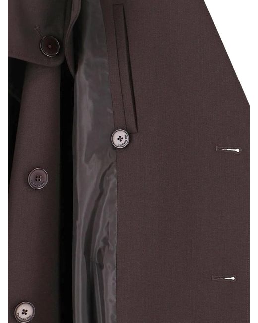 Frankie Shop Brown Dursley Double-Breasted Trench Coat