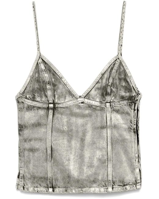DIESEL Gray De-Fulsy-S Denim Top