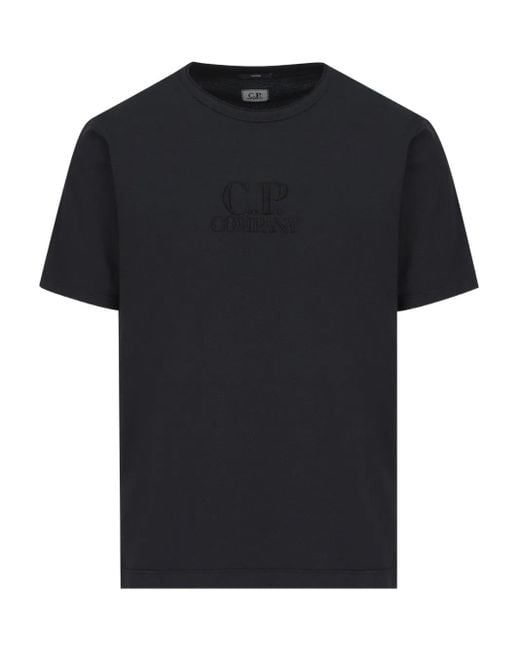 T-Shirt À Logo Brodé C P Company pour homme en coloris Black