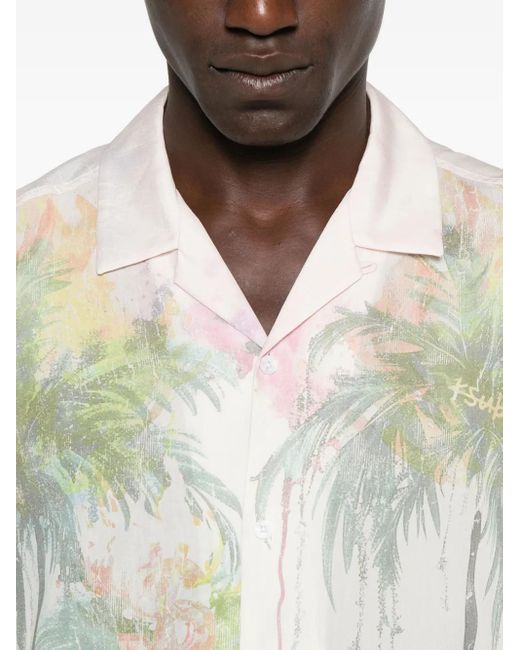 Camicia Poolside A Maniche Corte di Ksubi in Blue da Uomo