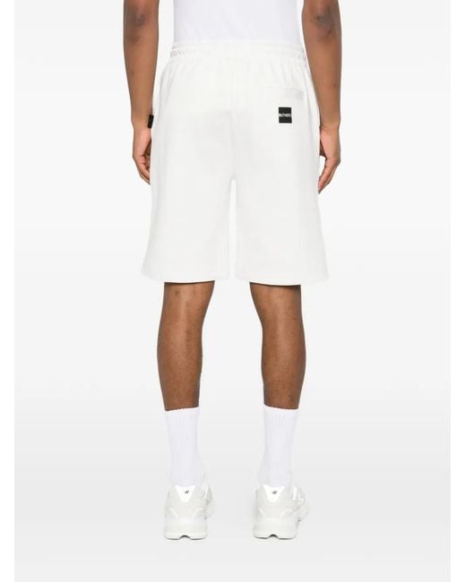 OUTHERE White Drawstring Logo-Patch Shorts for men