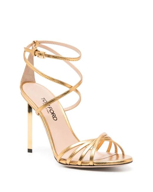 Tom Ford Metallic Leather Ida Sandals 105