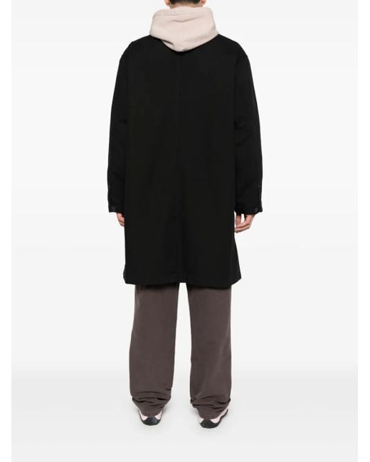 Carhartt Black Webster Button-Fastening Logo-Patch Coat for men