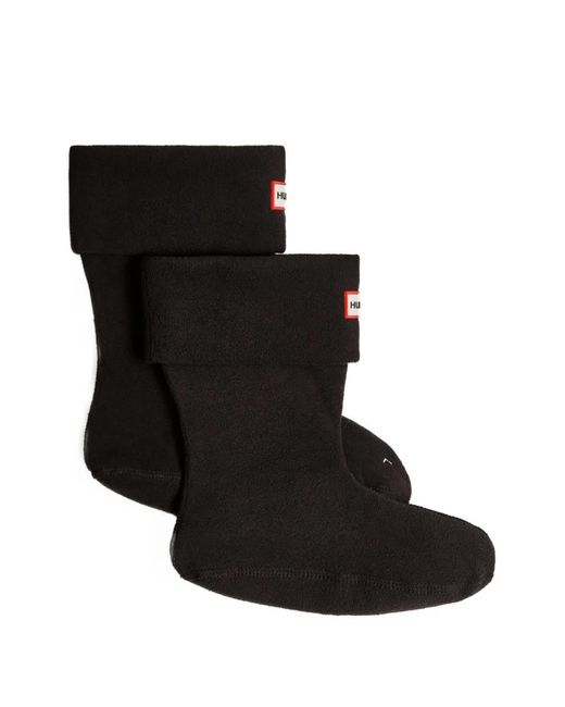 Hunter Black Fleece-Cuff Socks