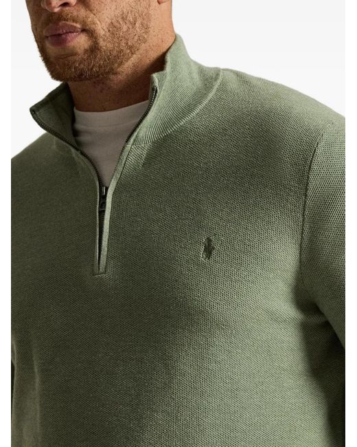 Polo Ralph Lauren Green Half-Zip Sweater for men