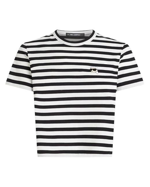 Karl Lagerfeld White T-Shirts And Polos