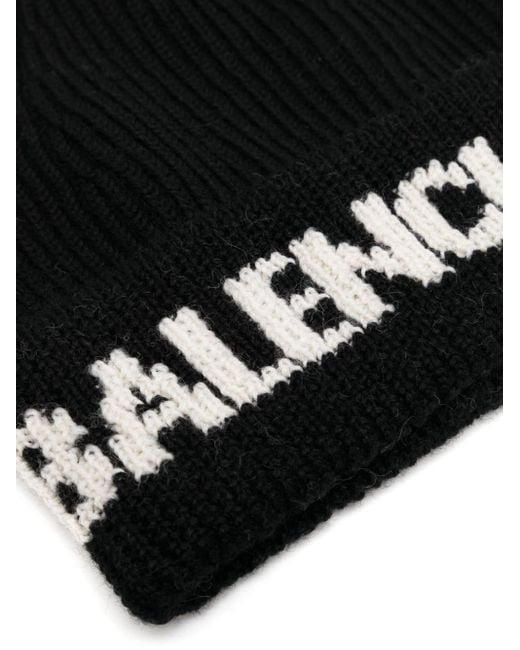帽子 Balenciaga Intersia Knit Logo Beanie balenciaga beanie Balenciaga Intersia Knit Logo Beanie