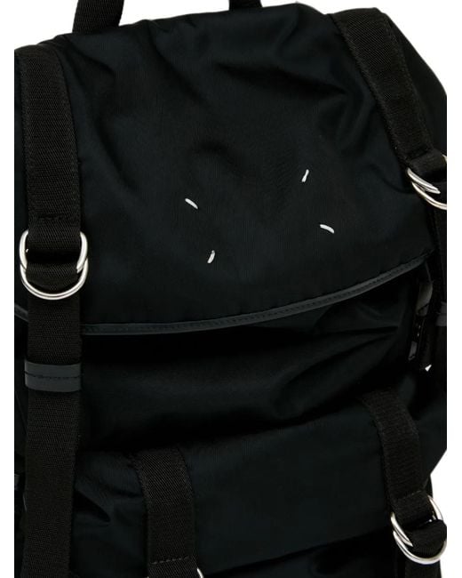 Maison Margiela Black Four-Stitch Top-Handle Backpack